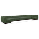  Manufacturer Color_Green -- Quinn 229" Green Chenille Fabric Upholstered 9 pc Modular Sectional IMAGE 17