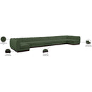  Manufacturer Color_Green -- Quinn 229" Green Chenille Fabric Upholstered 9 pc Modular Sectional IMAGE 18