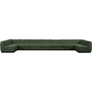  Manufacturer Color_Green -- Quinn 229" Green Chenille Fabric Upholstered 9 pc Modular Sectional IMAGE 4