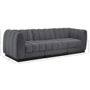  Manufacturer Color_Grey -- Quinn 101" Grey Chenille Fabric Upholstered 3 pc Modular Sofa IMAGE 10