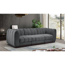 Manufacturer Color_Grey -- Quinn 101" Grey Chenille Fabric Upholstered 3 pc Modular Sofa IMAGE 2