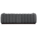  Manufacturer Color_Grey -- Quinn 101" Grey Chenille Fabric Upholstered 3 pc Modular Sofa IMAGE 3