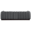 Meridian Quinn Grey Chenille Fabric Modular Sofa IMAGE 3
