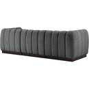  Manufacturer Color_Grey -- Quinn 101" Grey Chenille Fabric Upholstered 3 pc Modular Sofa IMAGE 6