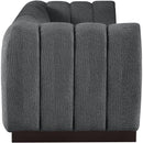  Manufacturer Color_Grey -- Quinn 101" Grey Chenille Fabric Upholstered 3 pc Modular Sofa IMAGE 7