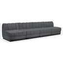 Meridian Quinn Grey Chenille Fabric Modular Sofa IMAGE 10