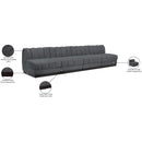 Meridian Quinn Grey Chenille Fabric Modular Sofa IMAGE 11
