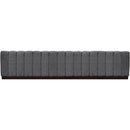  Manufacturer Color_Grey -- Quinn 128" Grey Chenille Fabric Upholstered 4 pc Armless Modular Sofa IMAGE 3