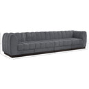 Meridian Quinn Grey Chenille Fabric Modular Sofa IMAGE 10