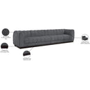 Meridian Quinn Grey Chenille Fabric Modular Sofa IMAGE 11