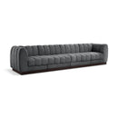 Meridian Quinn Grey Chenille Fabric Modular Sofa IMAGE 1