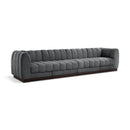  Manufacturer Color_Grey -- Quinn 133" Grey Chenille Fabric Upholstered 4 pc Modular Sofa IMAGE 1