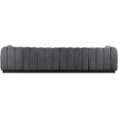 Meridian Quinn Grey Chenille Fabric Modular Sofa IMAGE 3