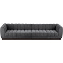  Manufacturer Color_Grey -- Quinn 133" Grey Chenille Fabric Upholstered 4 pc Modular Sofa IMAGE 5