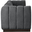  Manufacturer Color_Grey -- Quinn 133" Grey Chenille Fabric Upholstered 4 pc Modular Sofa IMAGE 7