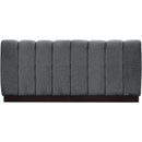 Meridian Quinn Grey Chenille Fabric Modular Sofa IMAGE 3