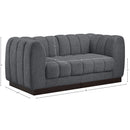  Manufacturer Color_Grey -- Quinn 69" Grey Chenille Fabric Upholstered 2 pc Modular Loveseat IMAGE 10
