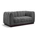  Manufacturer Color_Grey -- Quinn 69" Grey Chenille Fabric Upholstered 2 pc Modular Loveseat IMAGE 1