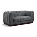 Meridian Quinn Grey Chenille Fabric Modular Sofa IMAGE 1
