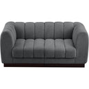  Manufacturer Color_Grey -- Quinn 69" Grey Chenille Fabric Upholstered 2 pc Modular Loveseat IMAGE 5