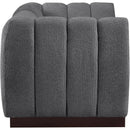 Meridian Quinn Grey Chenille Fabric Modular Sofa IMAGE 7
