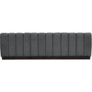  Manufacturer Color_Grey -- Quinn 96" Grey Chenille Fabric Upholstered 3 pc Armless Modular Sofa IMAGE 3