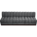  Manufacturer Color_Grey -- Quinn 96" Grey Chenille Fabric Upholstered 3 pc Armless Modular Sofa IMAGE 5
