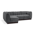  Manufacturer Color_Grey -- Quinn 101" Grey Chenille Fabric Upholstered 4 pc Modular Sectional IMAGE 1