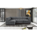  Manufacturer Color_Grey -- Quinn 101" Grey Chenille Fabric Upholstered 4 pc Modular Sectional IMAGE 2