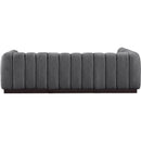  Manufacturer Color_Grey -- Quinn 101" Grey Chenille Fabric Upholstered 4 pc Modular Sectional IMAGE 3