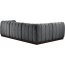  Manufacturer Color_Grey -- Quinn 101" Grey Chenille Fabric Upholstered 4 pc Modular Sectional IMAGE 6