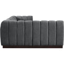  Manufacturer Color_Grey -- Quinn 101" Grey Chenille Fabric Upholstered 4 pc Modular Sectional IMAGE 7
