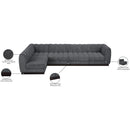  Manufacturer Color_Grey -- Quinn 133" Grey Chenille Fabric Upholstered 5 pc Modular Sectional IMAGE 16