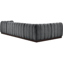  Manufacturer Color_Grey -- Quinn 133" Grey Chenille Fabric Upholstered 5 pc Modular Sectional IMAGE 6
