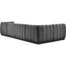 Meridian Quinn Grey Chenille Fabric Modular Sectional IMAGE 6