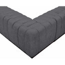  Manufacturer Color_Grey -- Quinn 98" Grey Chenille Fabric Upholstered 5 pc Modular Sectional IMAGE 10