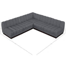  Manufacturer Color_Grey -- Quinn 98" Grey Chenille Fabric Upholstered 5 pc Modular Sectional IMAGE 13