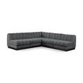  Manufacturer Color_Grey -- Quinn 98" Grey Chenille Fabric Upholstered 5 pc Modular Sectional IMAGE 1