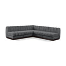  Manufacturer Color_Grey -- Quinn 98" Grey Chenille Fabric Upholstered 5 pc Modular Sectional IMAGE 1