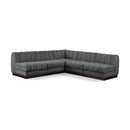 Meridian Quinn Grey Chenille Fabric Modular Sectional IMAGE 1