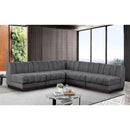  Manufacturer Color_Grey -- Quinn 98" Grey Chenille Fabric Upholstered 5 pc Modular Sectional IMAGE 2