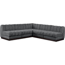  Manufacturer Color_Grey -- Quinn 98" Grey Chenille Fabric Upholstered 5 pc Modular Sectional IMAGE 4