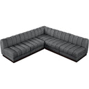  Manufacturer Color_Grey -- Quinn 98" Grey Chenille Fabric Upholstered 5 pc Modular Sectional IMAGE 5