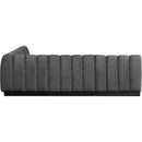  Manufacturer Color_Grey -- Quinn 98" Grey Chenille Fabric Upholstered 5 pc Modular Sectional IMAGE 6