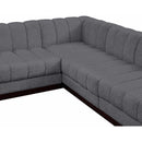 Meridian Quinn Grey Chenille Fabric Modular Sectional IMAGE 8