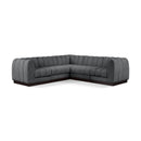 Meridian Quinn Grey Chenille Fabric Modular Sectional IMAGE 1