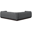  Manufacturer Color_Grey -- Quinn 101" Grey Chenille Fabric Upholstered 5 pc Modular Sectional IMAGE 3