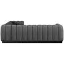  Manufacturer Color_Grey -- Quinn 101" Grey Chenille Fabric Upholstered 5 pc Modular Sectional IMAGE 7