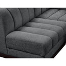  Manufacturer Color_Grey -- Quinn 133" Grey Chenille Fabric Upholstered 6 pc Modular Sectional IMAGE 16