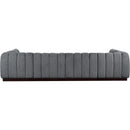  Manufacturer Color_Grey -- Quinn 133" Grey Chenille Fabric Upholstered 6 pc Modular Sectional IMAGE 3